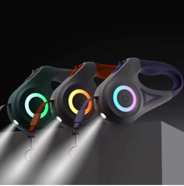 Laisse Rétractable Automatique 5M pour Chien – Avec Lampe LED Intégrée