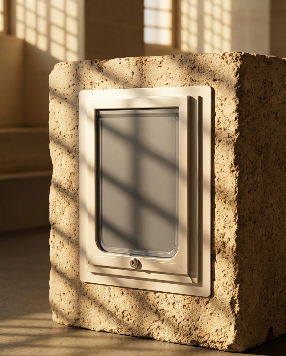 FREEDORA™ – Porte pour animaux cadre métal avec verrou & système 3 battants