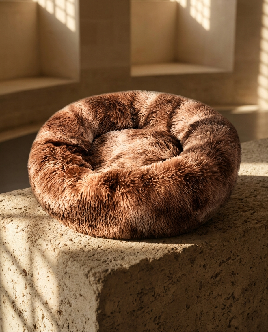 CUDDORA™ – Lit rond ultra doux pour chien et chat
