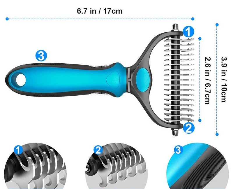 FURBLADE™ – Brosse 2-en-1 anti-mue & coupe-nœuds en acier inoxydable